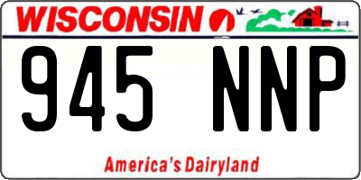 WI license plate 945NNP