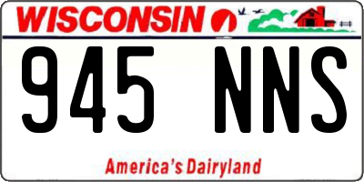 WI license plate 945NNS