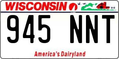 WI license plate 945NNT