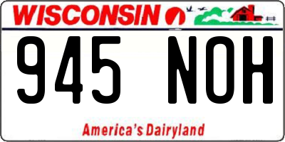 WI license plate 945NOH