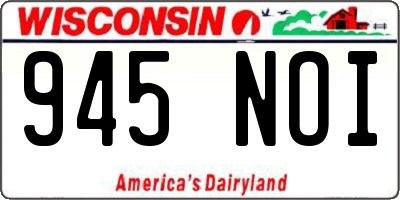 WI license plate 945NOI