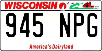 WI license plate 945NPG