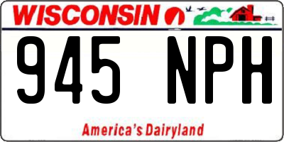 WI license plate 945NPH