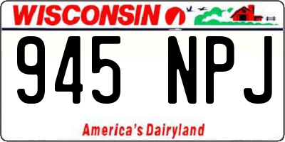 WI license plate 945NPJ