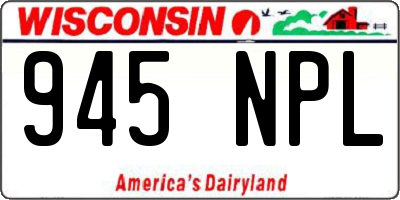 WI license plate 945NPL
