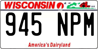 WI license plate 945NPM