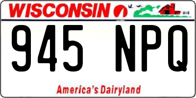 WI license plate 945NPQ