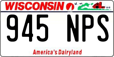 WI license plate 945NPS