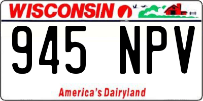 WI license plate 945NPV