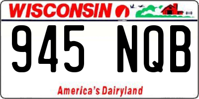 WI license plate 945NQB