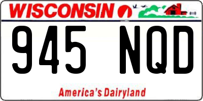 WI license plate 945NQD
