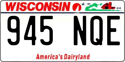 WI license plate 945NQE