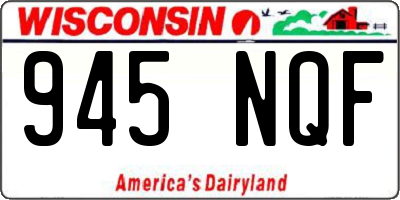 WI license plate 945NQF