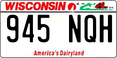 WI license plate 945NQH