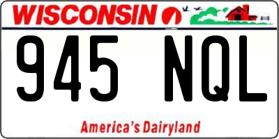 WI license plate 945NQL