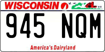 WI license plate 945NQM