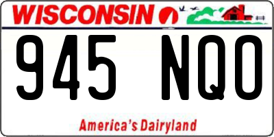 WI license plate 945NQO