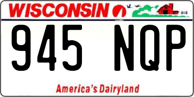 WI license plate 945NQP