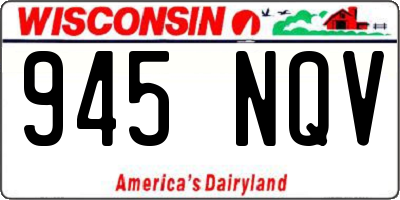 WI license plate 945NQV