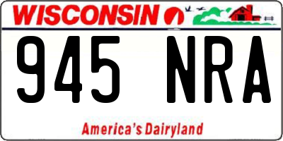 WI license plate 945NRA
