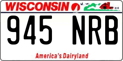 WI license plate 945NRB