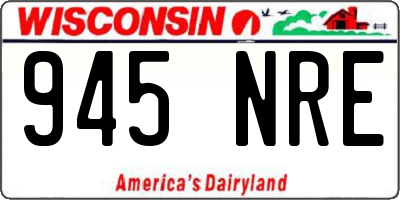 WI license plate 945NRE