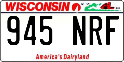 WI license plate 945NRF