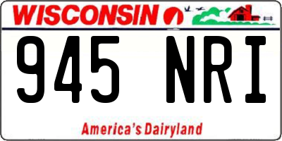 WI license plate 945NRI