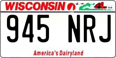 WI license plate 945NRJ