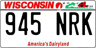 WI license plate 945NRK