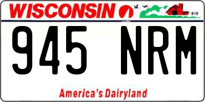 WI license plate 945NRM