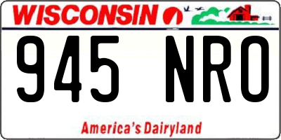 WI license plate 945NRO