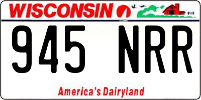 WI license plate 945NRR