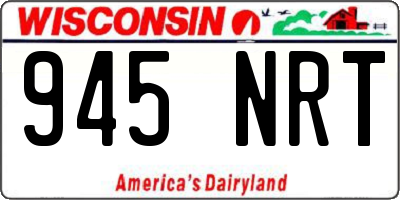 WI license plate 945NRT