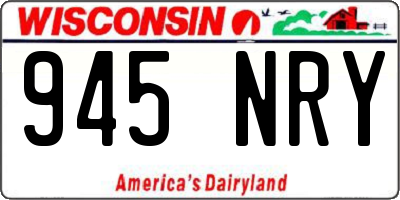 WI license plate 945NRY