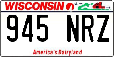 WI license plate 945NRZ