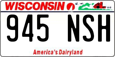 WI license plate 945NSH