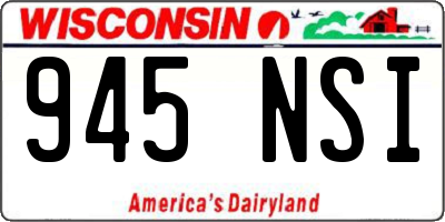 WI license plate 945NSI