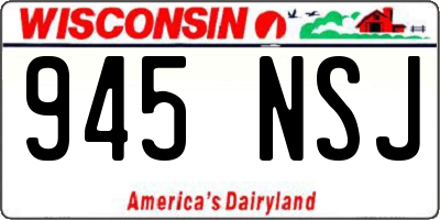 WI license plate 945NSJ