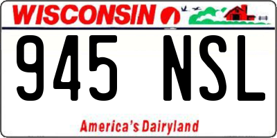 WI license plate 945NSL