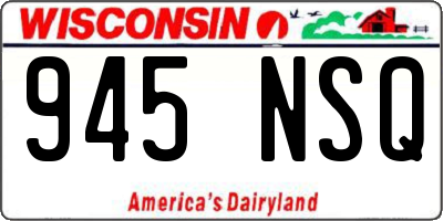 WI license plate 945NSQ