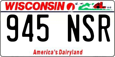 WI license plate 945NSR