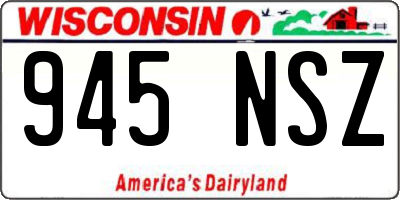 WI license plate 945NSZ