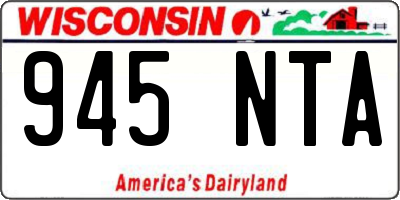 WI license plate 945NTA