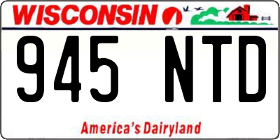WI license plate 945NTD