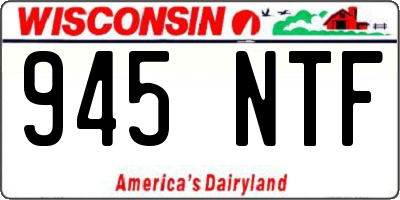 WI license plate 945NTF
