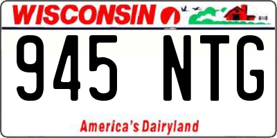 WI license plate 945NTG
