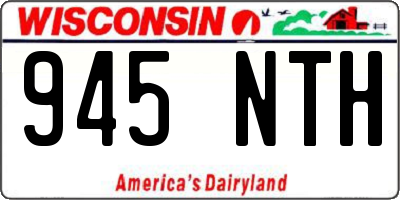 WI license plate 945NTH
