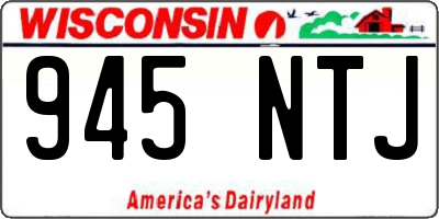 WI license plate 945NTJ