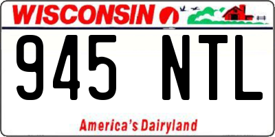 WI license plate 945NTL